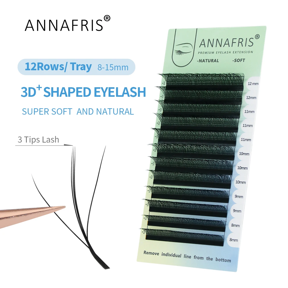 Lash Fan Volume - ANNAFRIS 3D W Üç Çekirdekli Kirpik