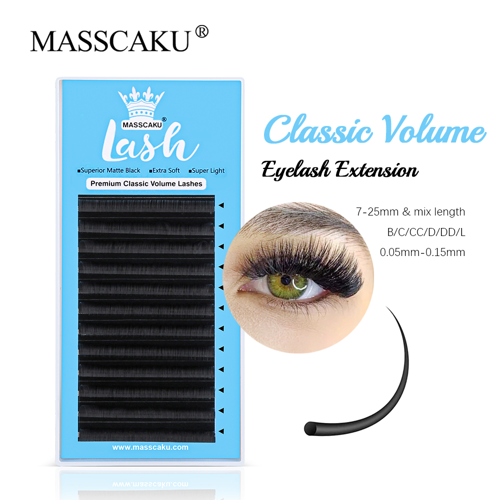 Eyelash Extension Review - MASSCAKU 0.05/0.07/0.10/0.15mm klasik düzenli kirpik uzatma