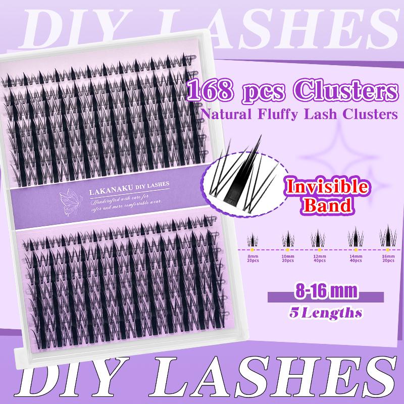 Eyelash Extension Cluster - Doğal Kirpikler Kirpik Demetleri Tekli Kabarık