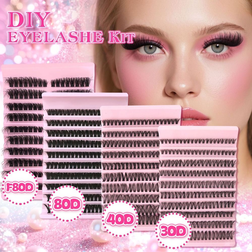 Eyelash Extension Cluster - Doğal Görünümlü Takma Kirpikler, Sık ve