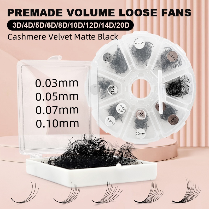Lash Fan Volume - 500'lü Hazır Gevşek Kirpikler Pro Made