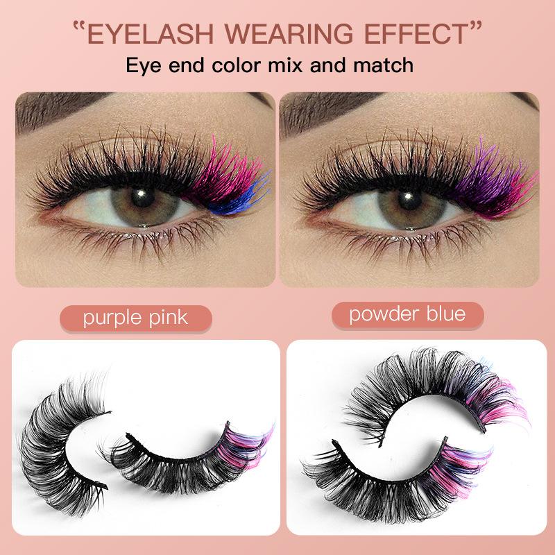 7 Çift Renkli Takma Kirpik 3D  - Eyelash Extension Cluster incelemesi ve fiyatı