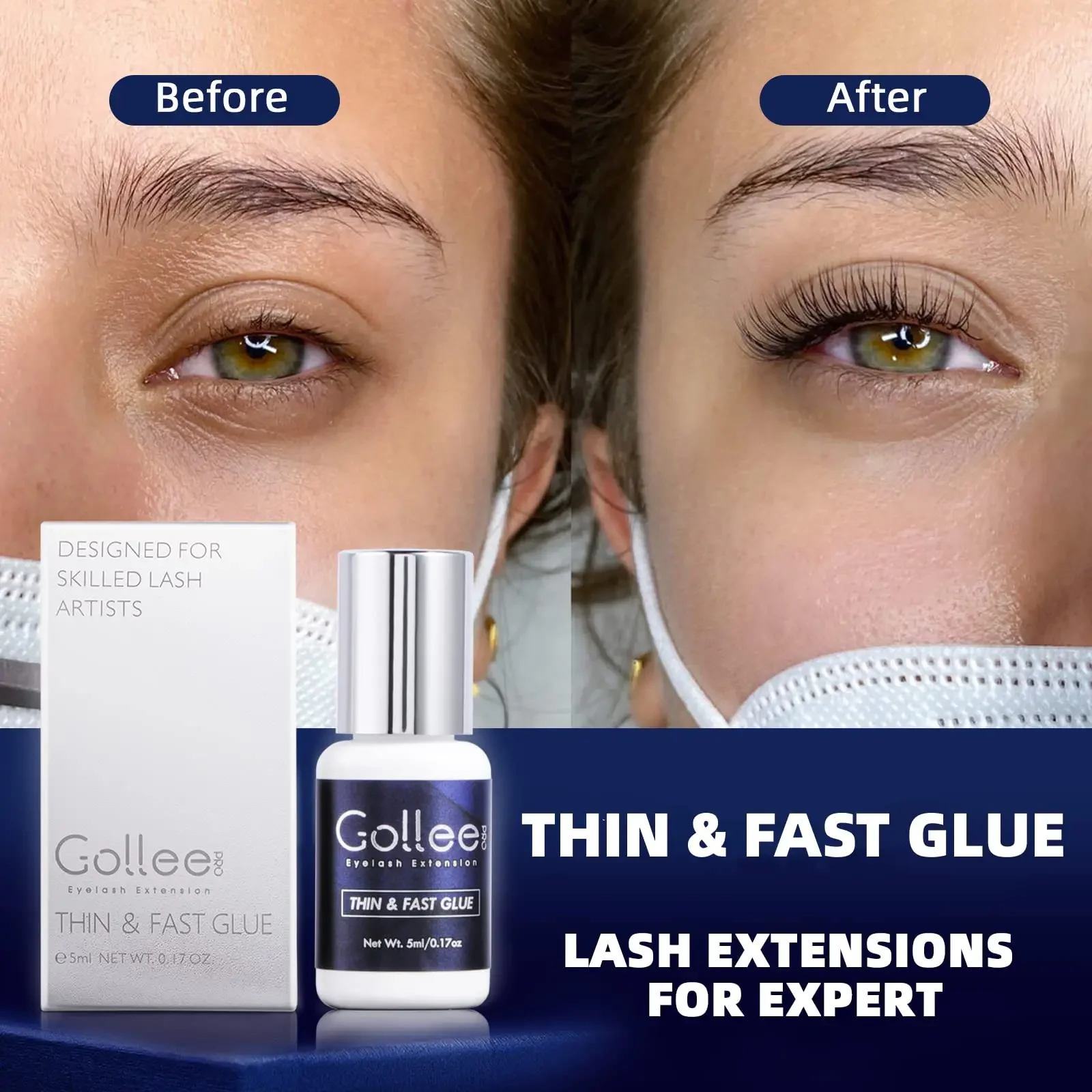 Gollee Hassas Gözler İçin 5ml  - Eyelash Extension Glue For Sensitive Eyes incelemesi ve fiyatı